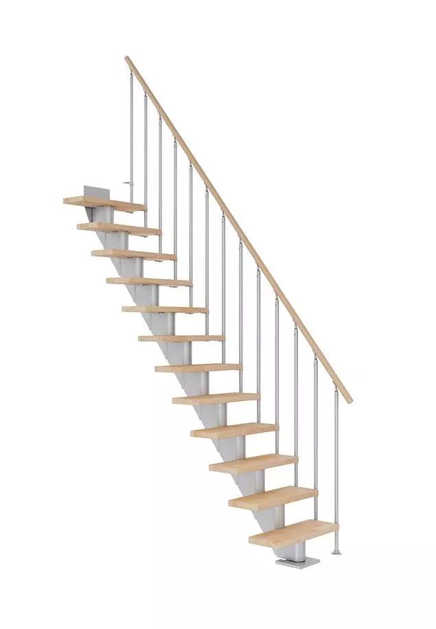DOLLE Frankfurt - modulové schody přímé do 279 cm, zábradlí STYLE 6