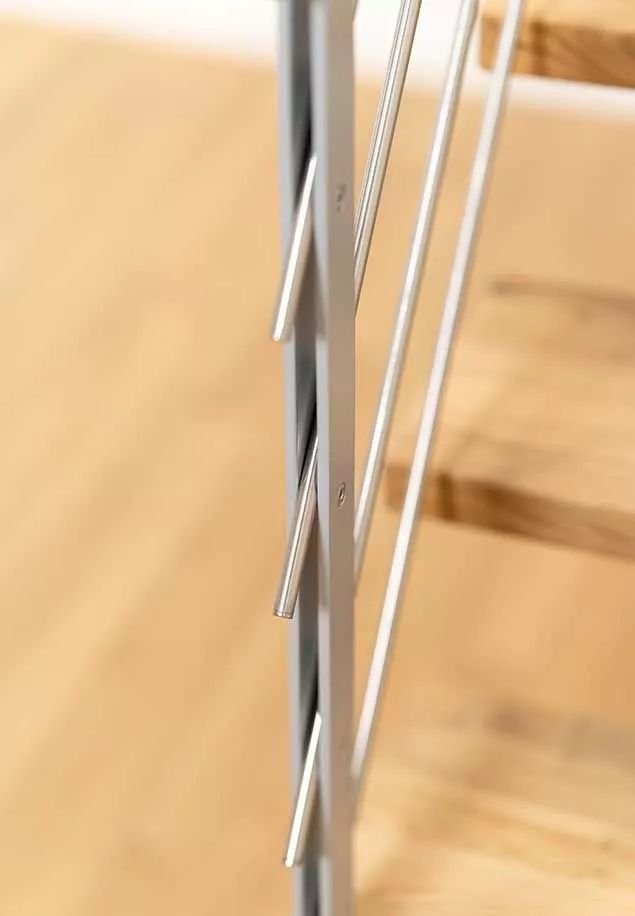 DOLLE Frankfurt - modulové schody 1/2 zatoč. do 279 cm, zábradlí DESIGN
