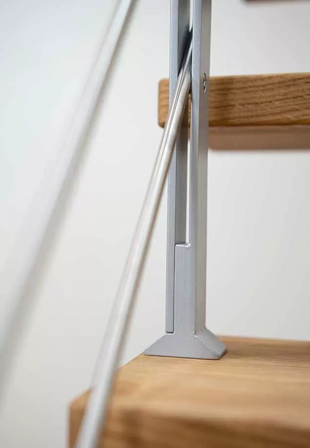 DOLLE Hamburg - modulové schody přímé do 279 cm - zábradlí DESIGN