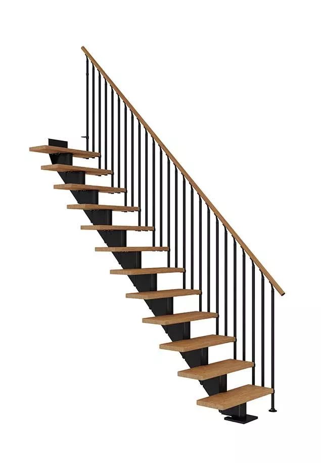 DOLLE Hamburg - modulové schody přímé do 279 cm - zábradlí CLASSIC III