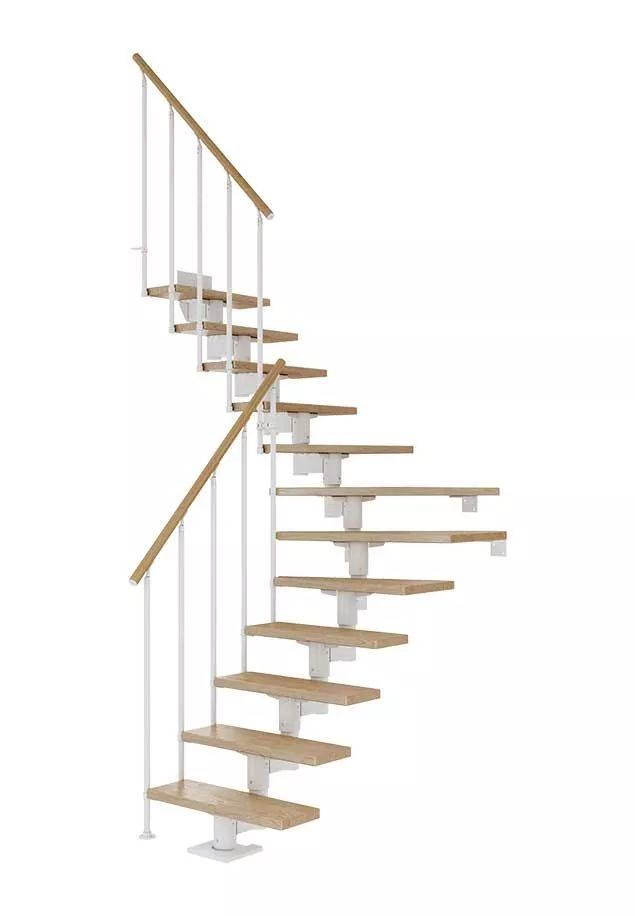 DOLLE Cork - modulové schody o 1/4 zatoč. až do 360cm, zábradlí CLASSIC III