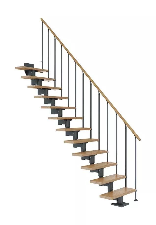 DOLLE Cork - modulové schody přímé až do 360cm, zábradlí STYLE 6