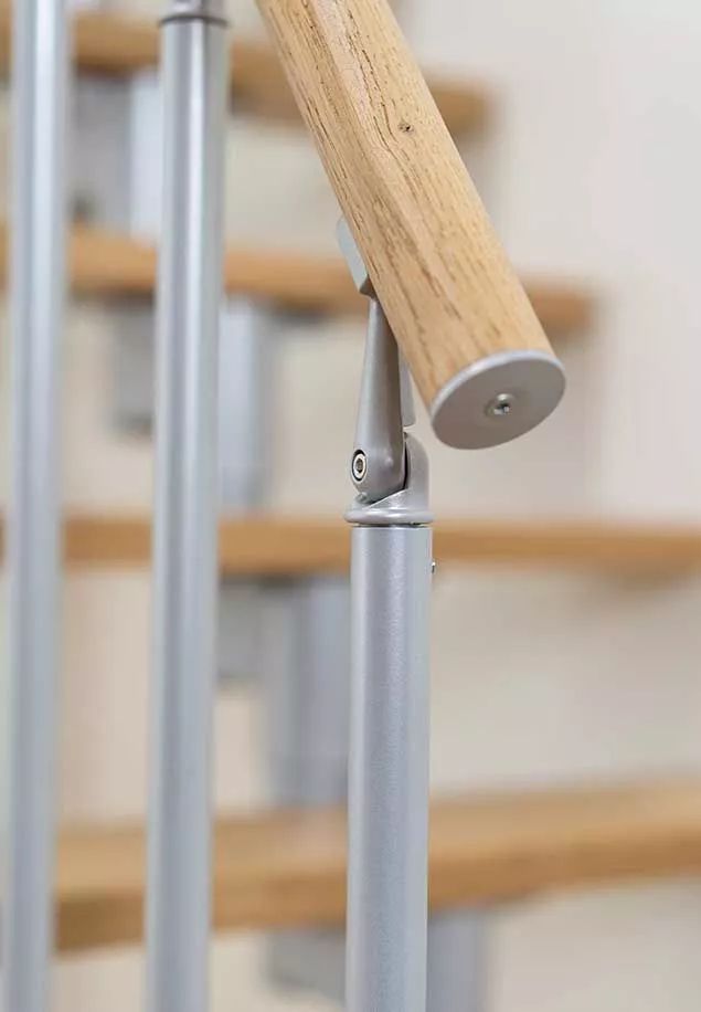 DOLLE Dublin - schody modulové 1/2 zat. do 337cm, 14 nášlapů, zábradlí CLASSIC III