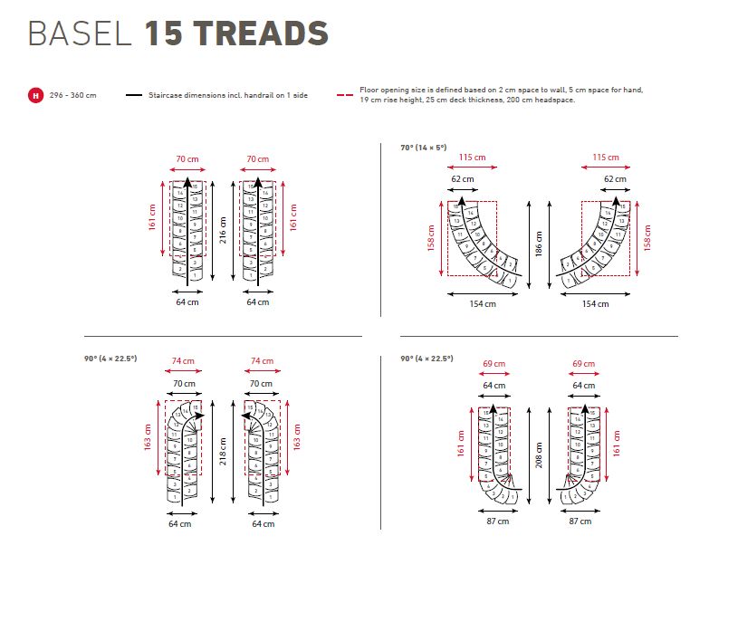 DOLLE BASEL - úsporné schody do 360cm/ dub lakovaný