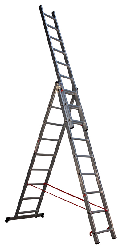 Žebřík hliníkový kombinovaný JUMBO HOBBY Combi 3x9 stupně