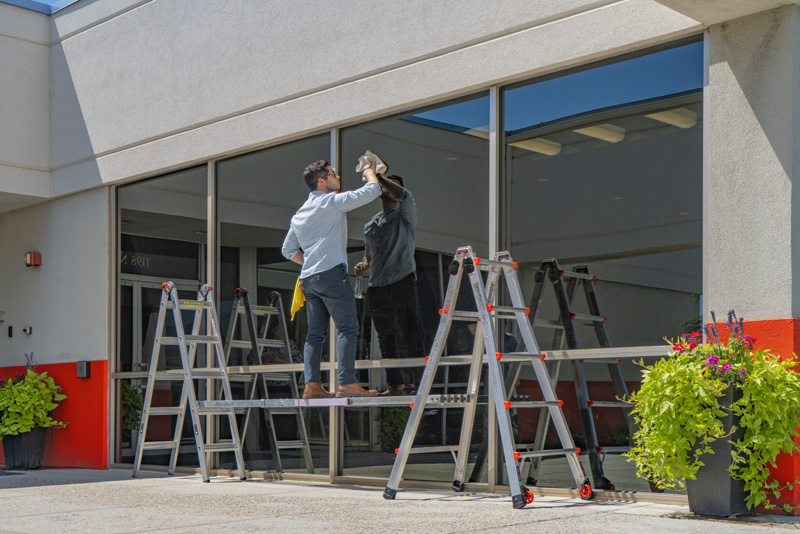 Teleskopická plošina 274cm k žebříku hliníkový víceúčelový JUMBO Giant