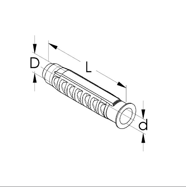 Zábradlí nerez - vruty pro držáky madla Ø5 x 60 mm/V2A 