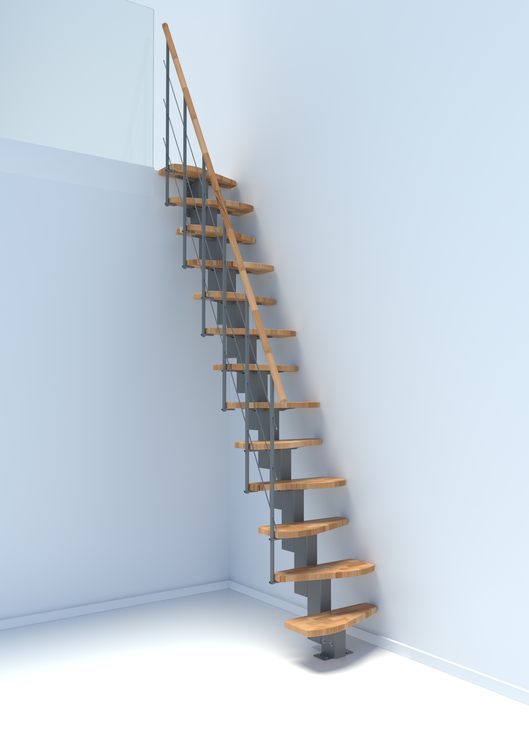 Minka QUATRO přímé mlynářské, modulové schody do 298cm