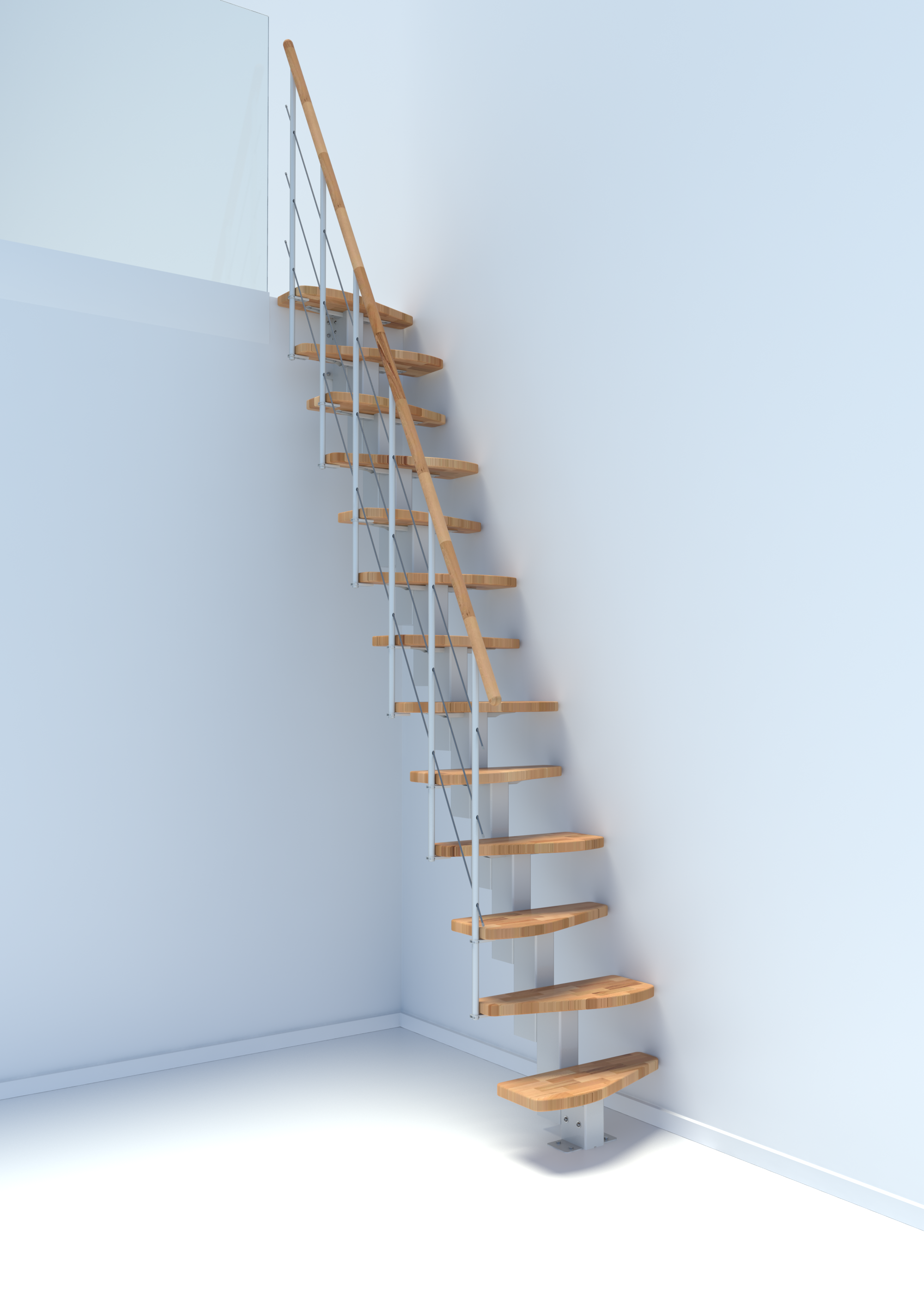 Minka QUATRO přímé mlynářské, modulové schody do 298cm