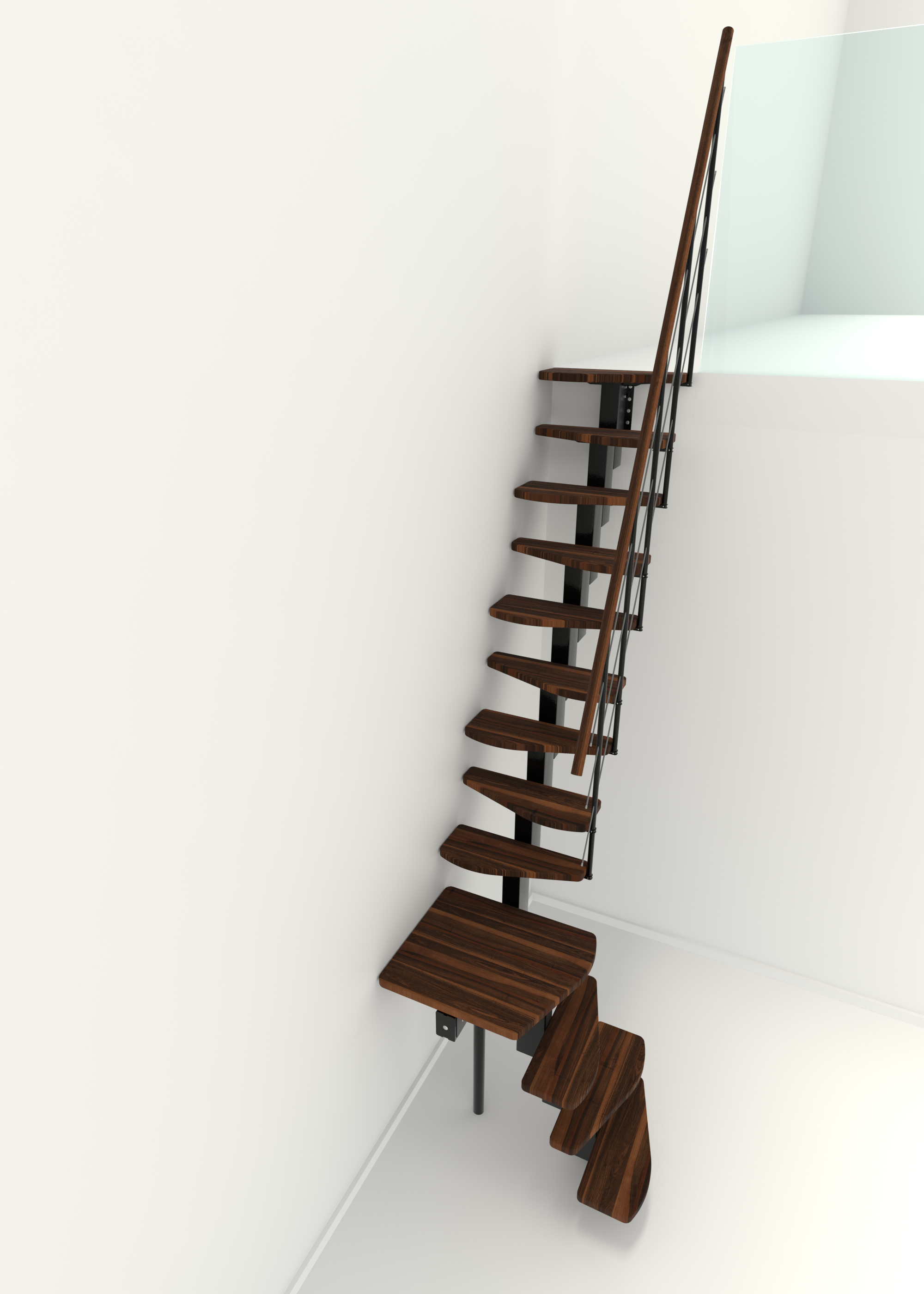 Minka QUATRO 1/4 zatočení, mlynářské, modulové schody do 298cm