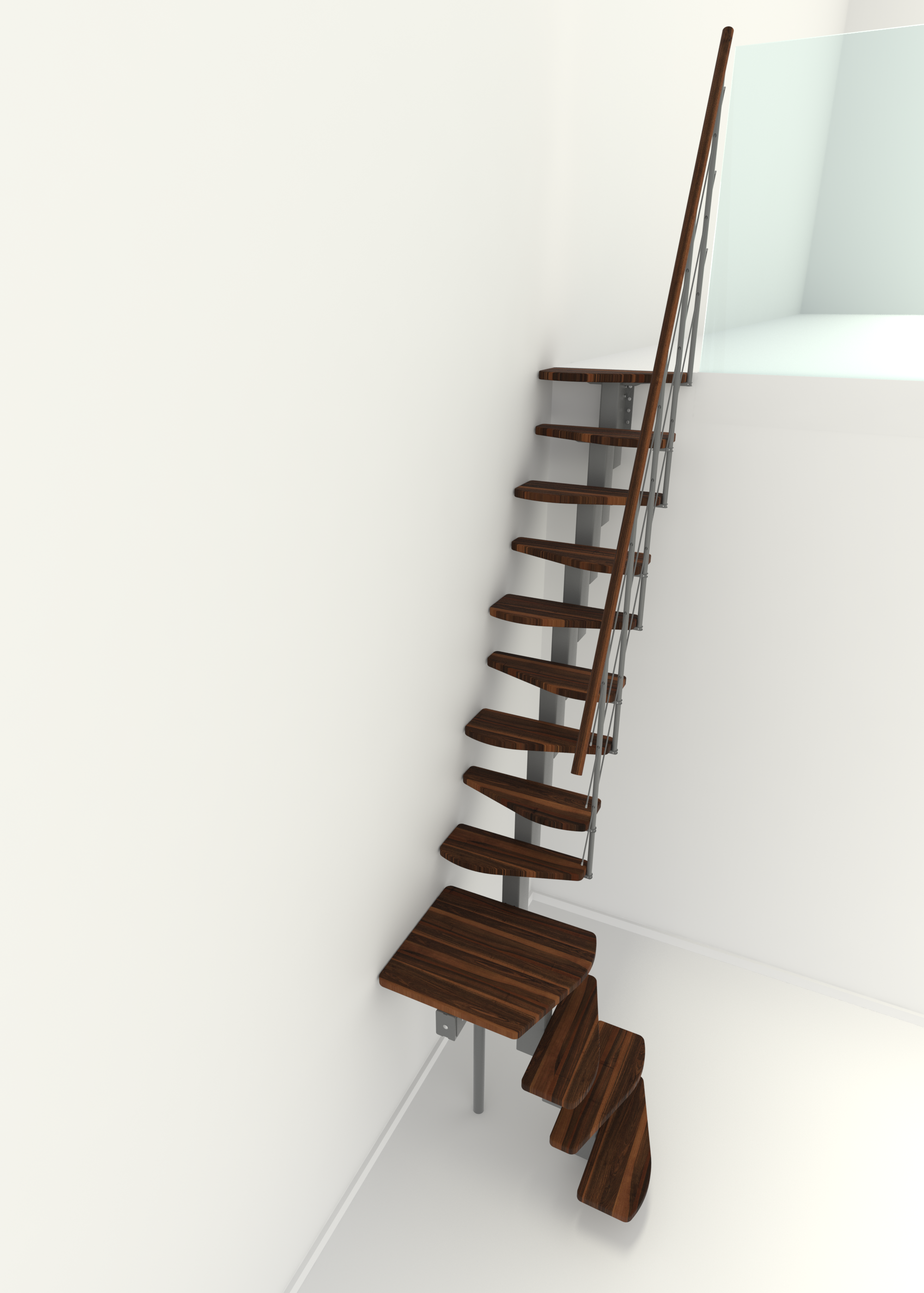 Minka QUATRO 1/4 zatočení, mlynářské, modulové schody do 321cm