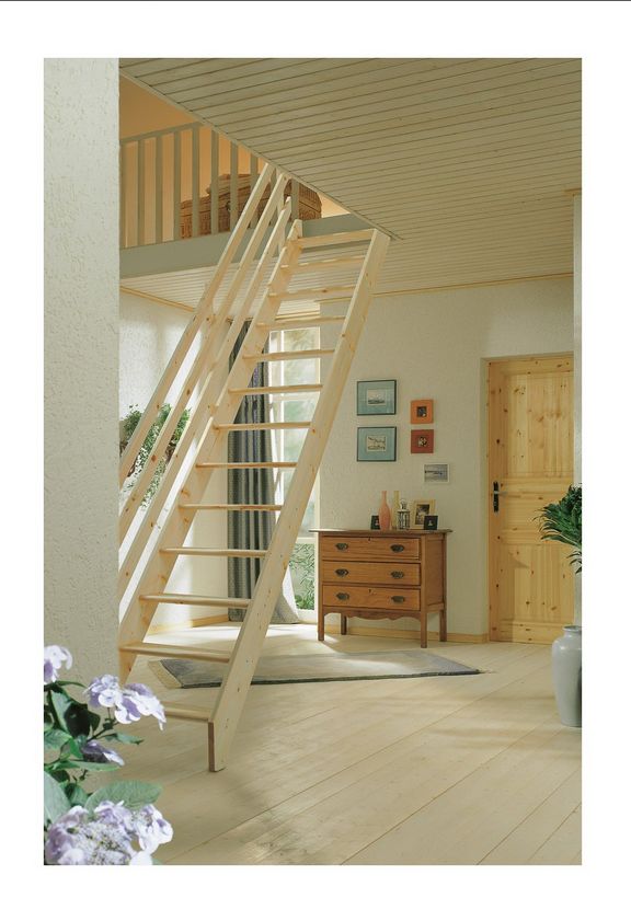 DOLLE BURGAU - schody rovné, smrk nelakovaný