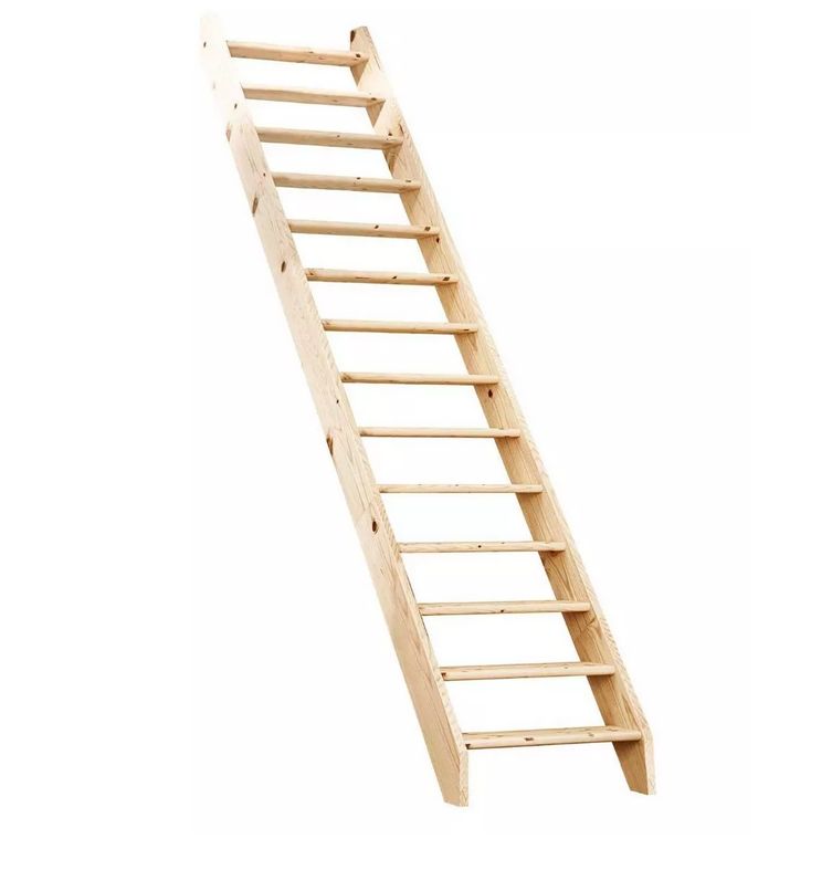 DOLLE NORMANDIE - schody zatočené o 1/4 bez podstupnic, smrk nelakovaný, bez zábradlí