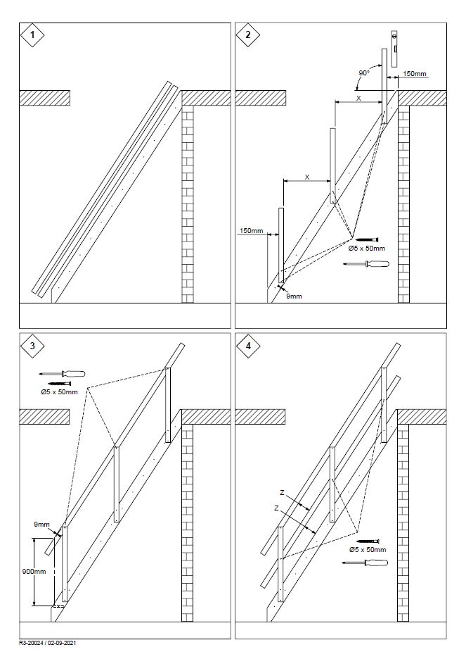 DOLLE NORMANDIE - schody zatočené 2x  o 1/4, bez podstupnic, smrk nelakovaný, bez zábradlí