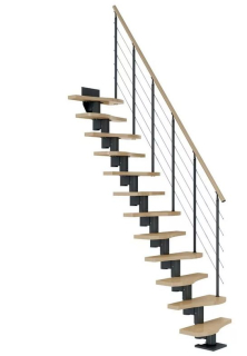 DOLLE BASEL - úsporné schody do 360cm/ dub lakovaný