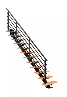 DOLLE SYDNEY - modulové schody přímé do 292 cm, zábradlí PURE