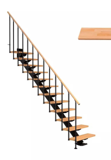 DOLLE SYDNEY - modulové schody přímé do 270 cm, zábradlí CLASSIC II