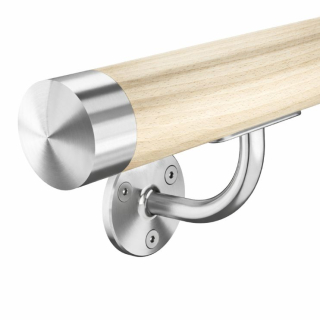 Zábradlí nerez nástěnné S112/dřevo, délka 100-300 cm