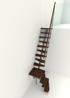 Minka QUATRO 1/4 zatočení, mlynářské, modulové schody do 298cm
