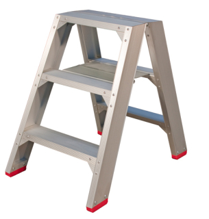 Schůdky hliníkové sklápěcí úzké JUMBO Super Proff 3 nášlapy