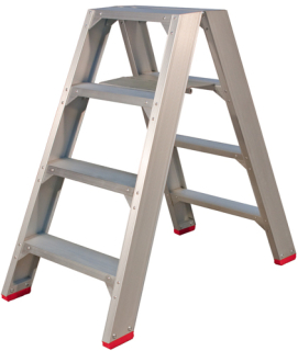 Schůdky hliníkové sklápěcí úzké JUMBO Super Proff 4 nášlapy