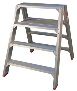 Schůdky hliníkové sklápěcí široké JUMBO Super Proff 4 nášlapy