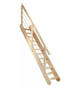 DOLLE BERN - schody rovné, smrk nelakovaný 