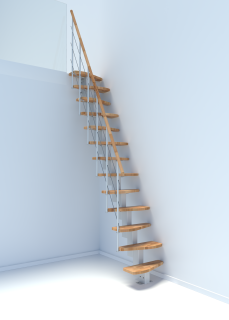 Minka QUATRO přímé mlynářské, modulové schody do 298cm